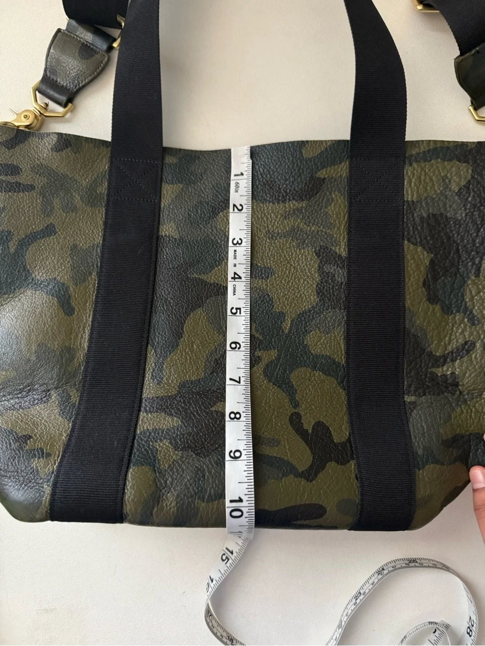Corroon Baby Daddy Camo Tote Bag Leather Crossbody Carryall Weekend Shopper Work